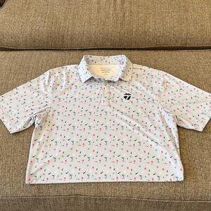 Men's Gray Polo Shirt with Pattern